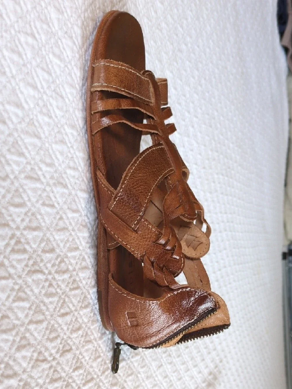BED|STU Cara Brown Leather Strappy Gladiator Sandals Size 7.5 - Picture 10 of 12